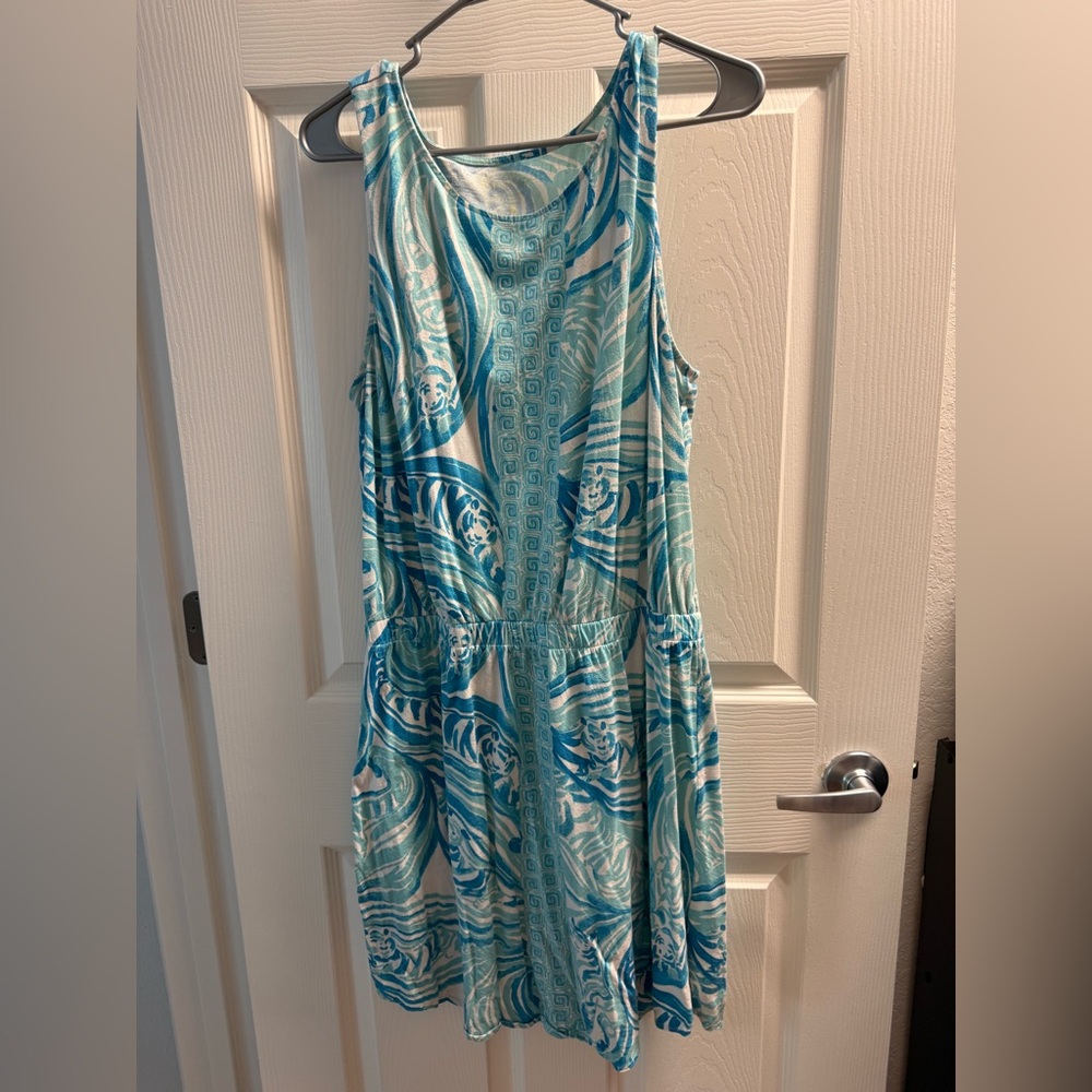 Lilly Pulitzer Aqua and White Dress